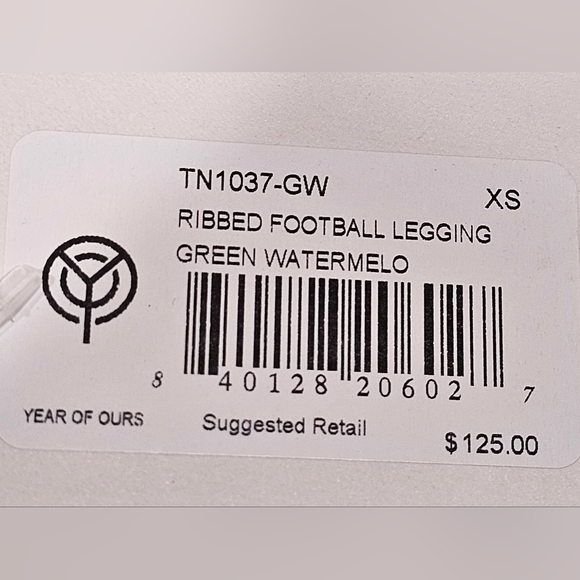 Year Of Ours Ribbed Football Leggings W/ Matching  Ribbed Football Bra In Green  - Picture 12 of 14